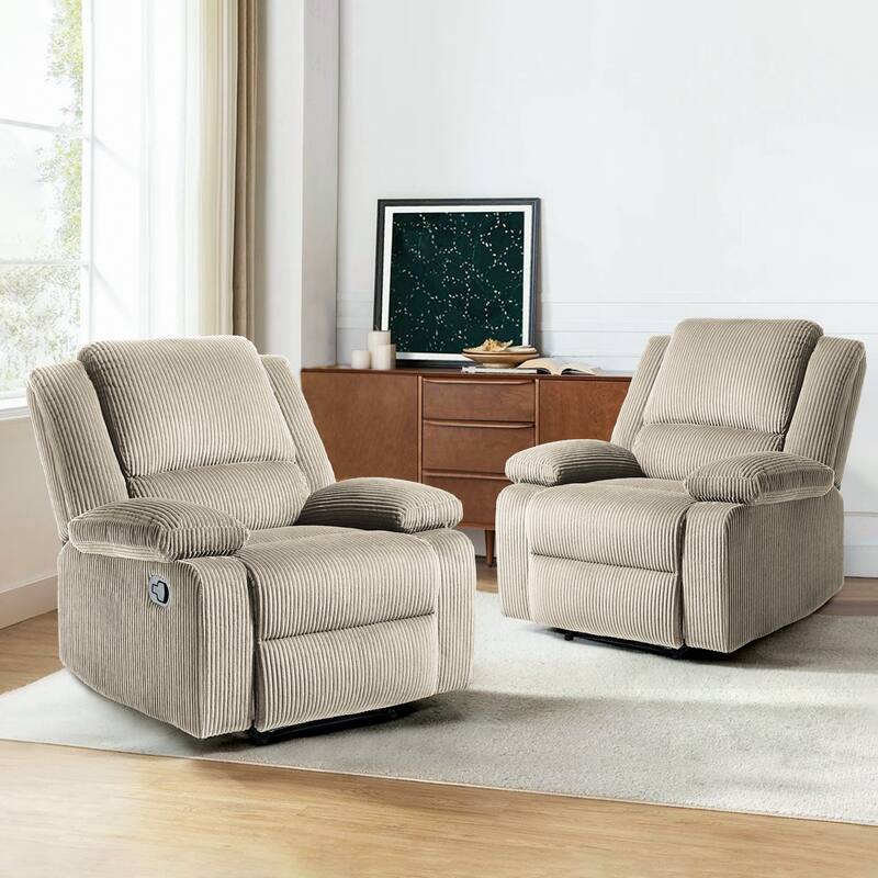 Corduroy Adjustable Recliner Chair Sofa for Living Room