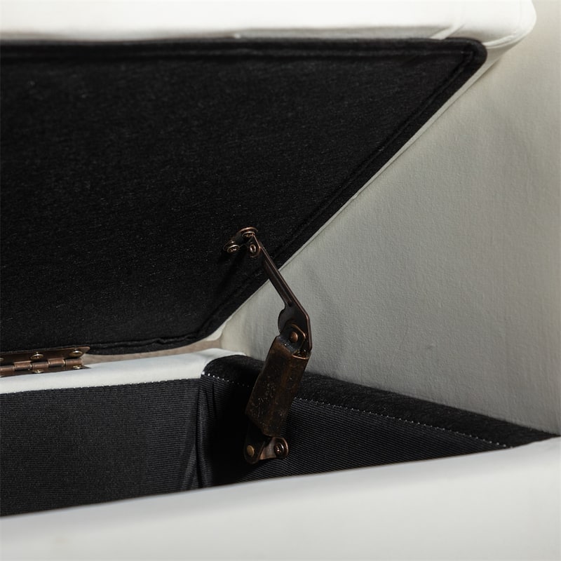 Storage Bench Bedroom Bench With Gold Metal Trim Strip For Living Room