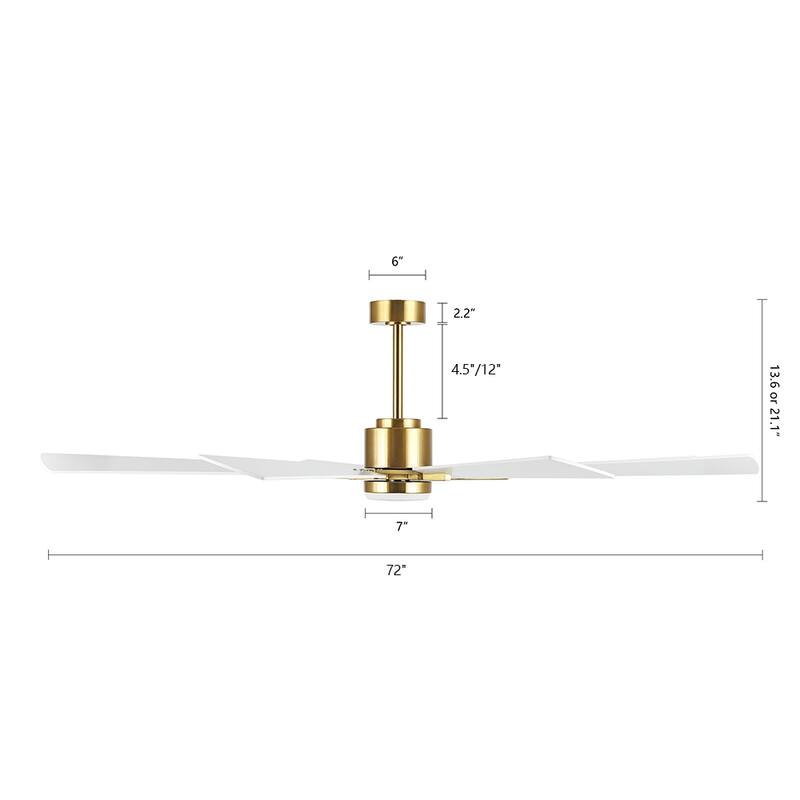 72"/80" DC Motor Indoor Ceiling Fan with Lights and Remote