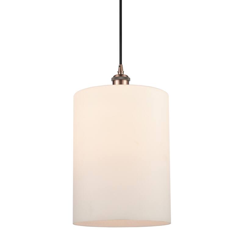 Innovations Lighting 516-1P-14-9-L Cobbleskill Pendant Cobbleskill 9" - Matte White / Antique Copper