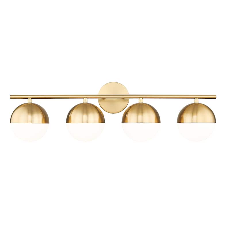 Z-Lite 7517-4V Realm Sphere 4 Light 33" Wide Vanity Light - Modern Gold