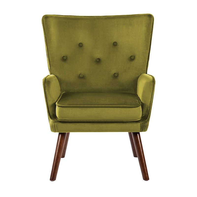 Velvet Upholstered Accent Chair Armchair for Living Room