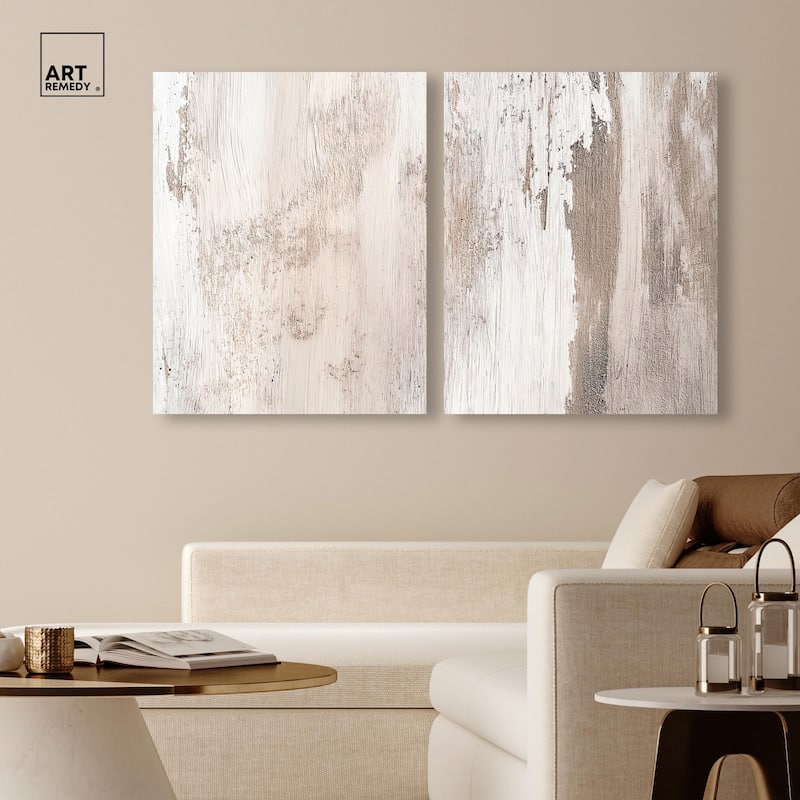 Striated Texture III Canvas Set of 2 by Art Remedy, Gallery Wrapped