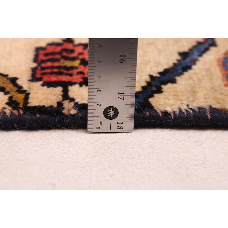 ECARPETGALLERY Hand-knotted Melis Vintage Dark Navy, Red Wool Rug - 5'11 x 4'11