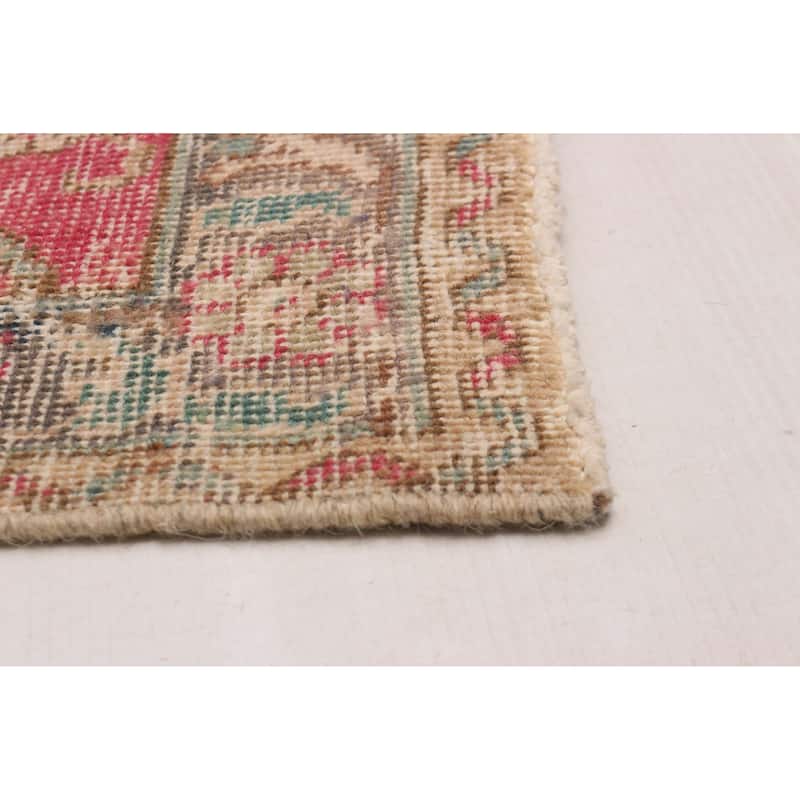 ECARPETGALLERY Hand-knotted Antalya Vintage Dark Pink Wool Rug - 9'6 x 13'1