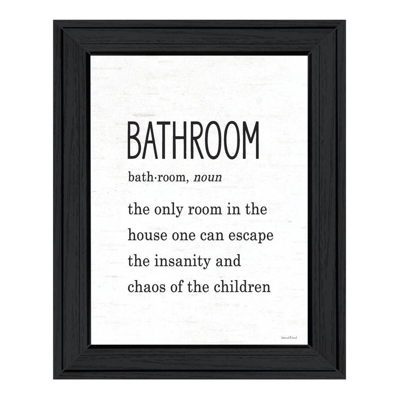 TrendyDecor4U Contemporary "Bathroom Escape" Framed Print Wall Art