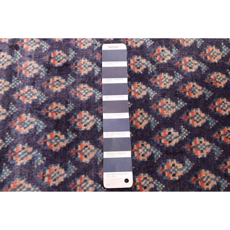 ECARPETGALLERY Hand-knotted Andelz Dark Navy Wool Rug - 3'8 x 10'8