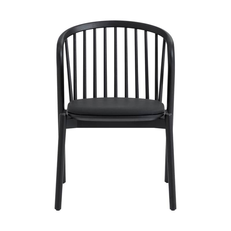 Echo Solid Wood and Faux Leather Dining Chairs - Set of 2