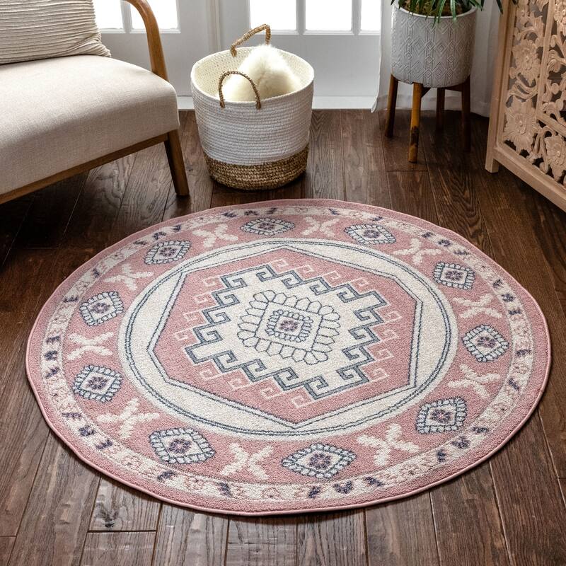 Well Woven Loop De Loop Kaya Tribal Geometric Area Rug