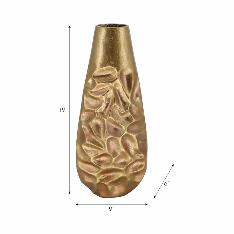 Metal Cartwright Hammered Textured Vase - Bronze, 19 in.