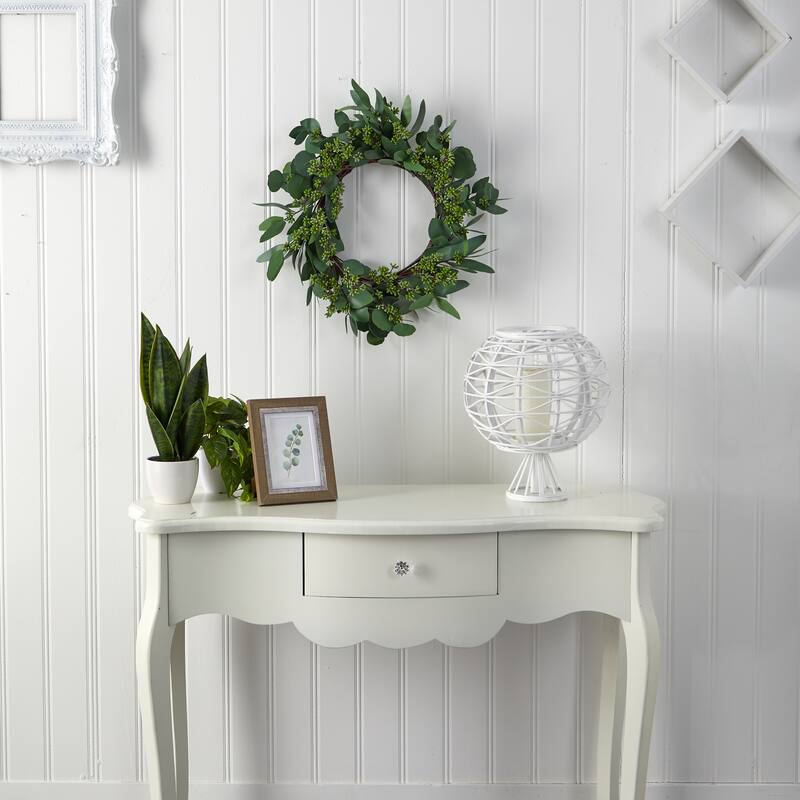 22" Eucalyptus and Berry Artificial Wreath