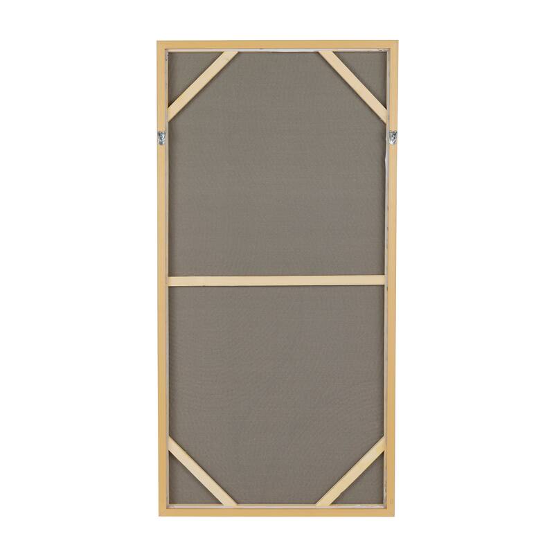 White Canvas Art Deco Inspired Line Art Geometric Framed Wall Art with Gold Frame