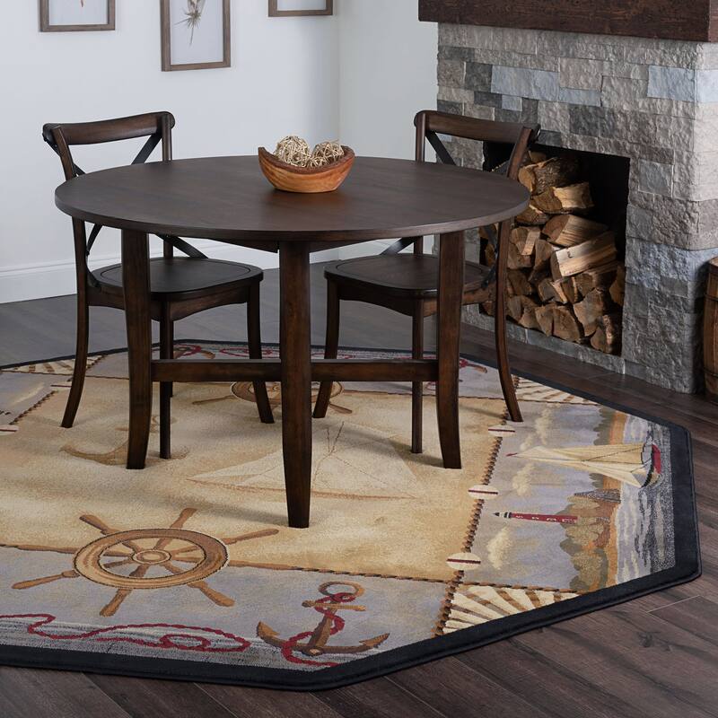 Natural Lodge Novelty Graphic Indoor Area Rug
