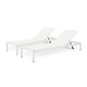 preview thumbnail 9 of 52, Cape Coral Outdoor Aluminum Chaise Lounge (Set of 2) by Christopher Knight Home - 77.56" D x 25.20" W x 11.80" H