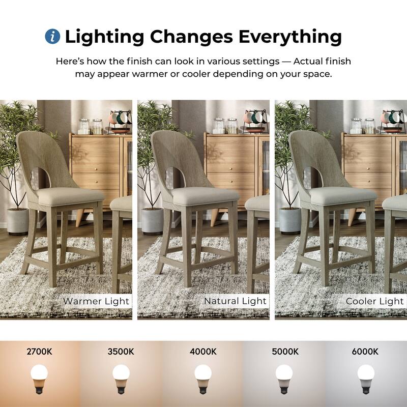 Furniture of America Piez Modern 7-Piece Wood Counter Height Square Dining Set