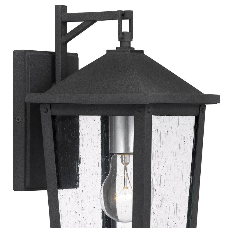 Stoneleigh 1-Light Mottled Black Outdoor Wall Lantern