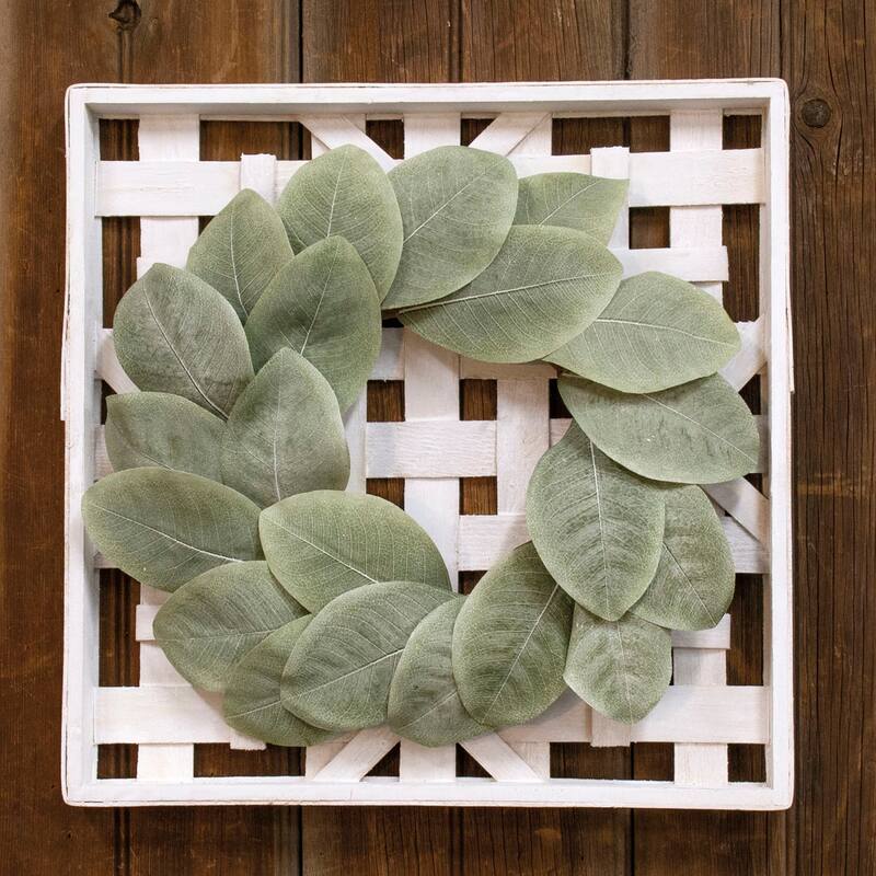 Whitewash Square Woven Frame 16"