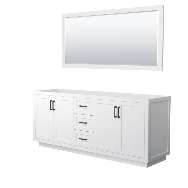 Miranda Double Bathroom Vanity Cabinet, 70-Inch Mirror