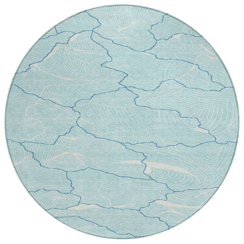 HomeRoots Abstract Transitional Rectangle Outdoor Rug