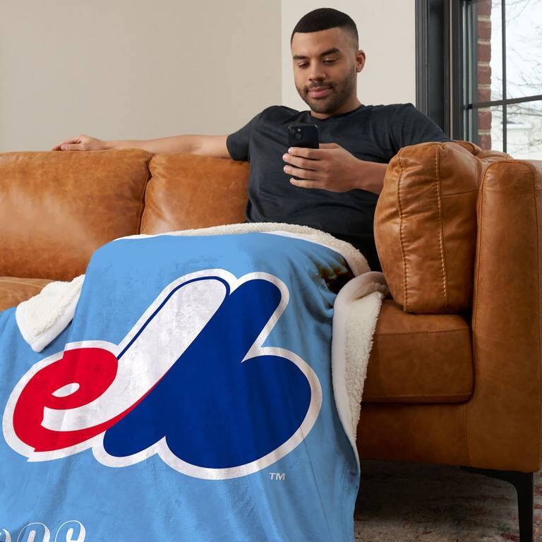 MLB CC Throwback Silk Touch Sherpa Throw Blanket