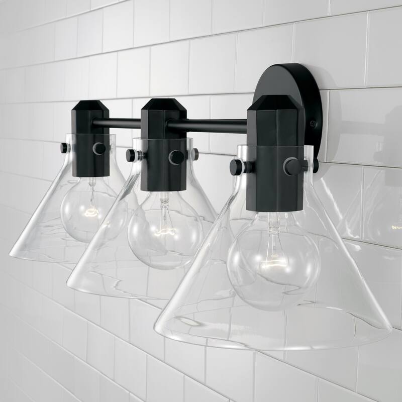 Greer 3-light Bath/ Vanity Fixture w/ Clear Glass