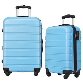 Baby blue hard shell suitcase deals