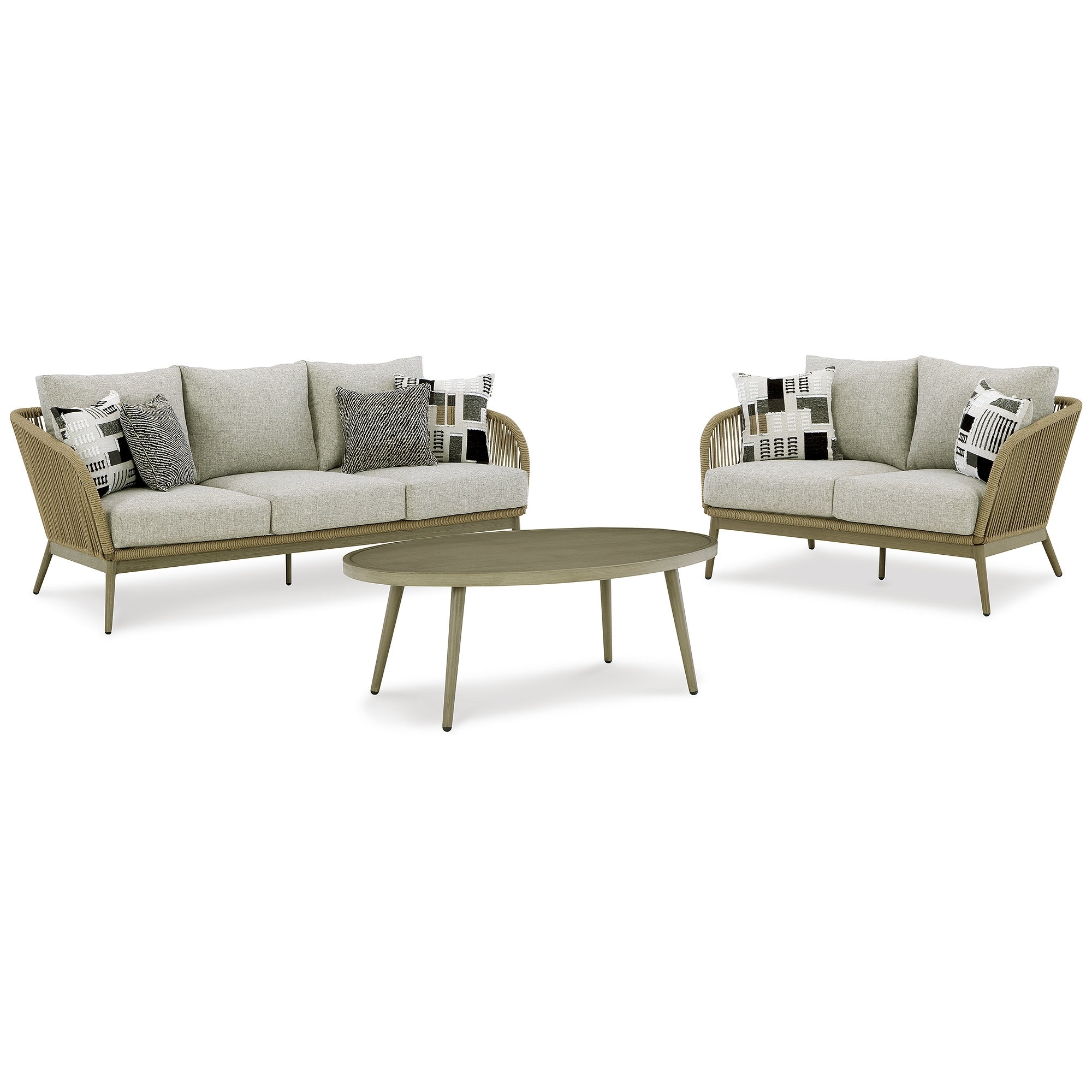 Swiss Valley 3 Piece Outdoor Seating - Beige Swiss Valley 3 Piece Outdoor Seating - Beige