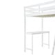preview thumbnail 14 of 27, Multi-Functional Twin Size Loft Bed with Wardrobe and Desk, Sturdy Construction & Safety Guaranteed, Maximized Space, White