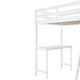 preview thumbnail 13 of 11, Twin Size Loft Bed with Wardrobe, Desk and Shelves, White