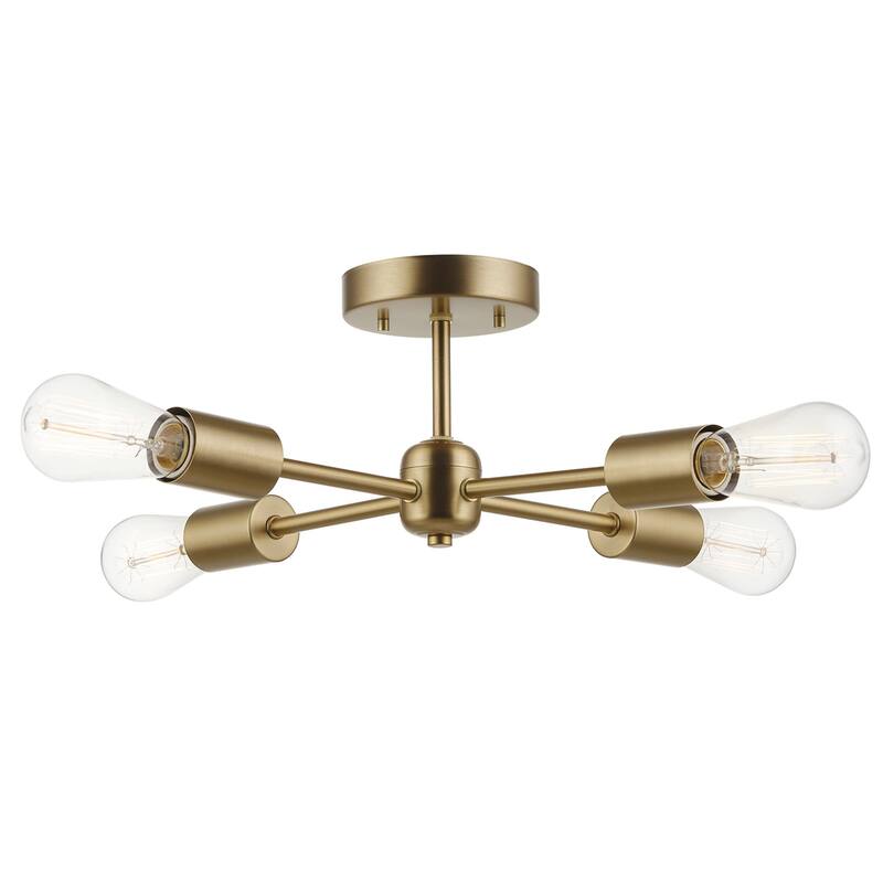 Globe Electric Vane 4 Light 17" Wide Semi-Flush Ceiling Fixture