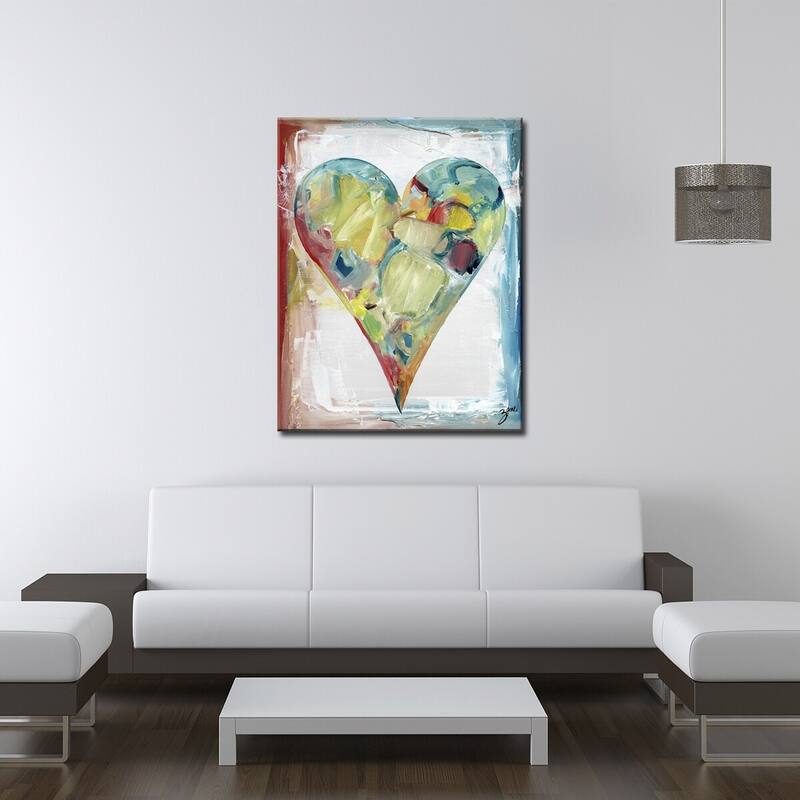 'Daniel' Heartwork Wrapped Canvas Wall Art
