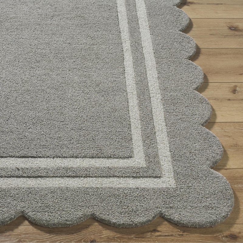 Livabliss Scalloped Modern & Contemporary Area Rug