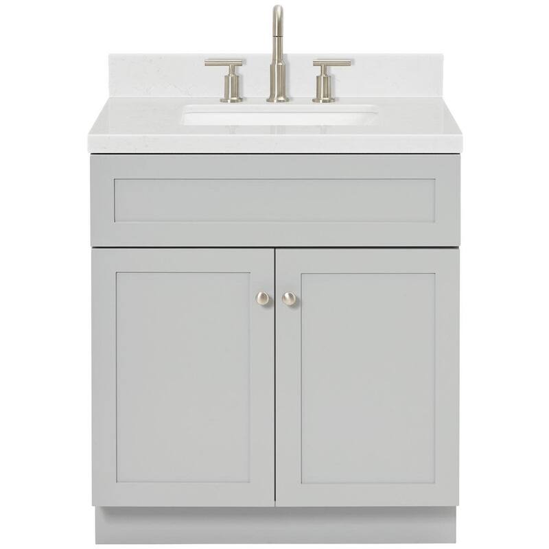 Ariel F030SCQRVO Hamlet 30" Free Standing Single Basin Vanity Set with - Grey