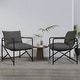 preview thumbnail 4 of 13, Metal Sling Accent Chair Set of 2 - 7'9" x 10'10" Grey