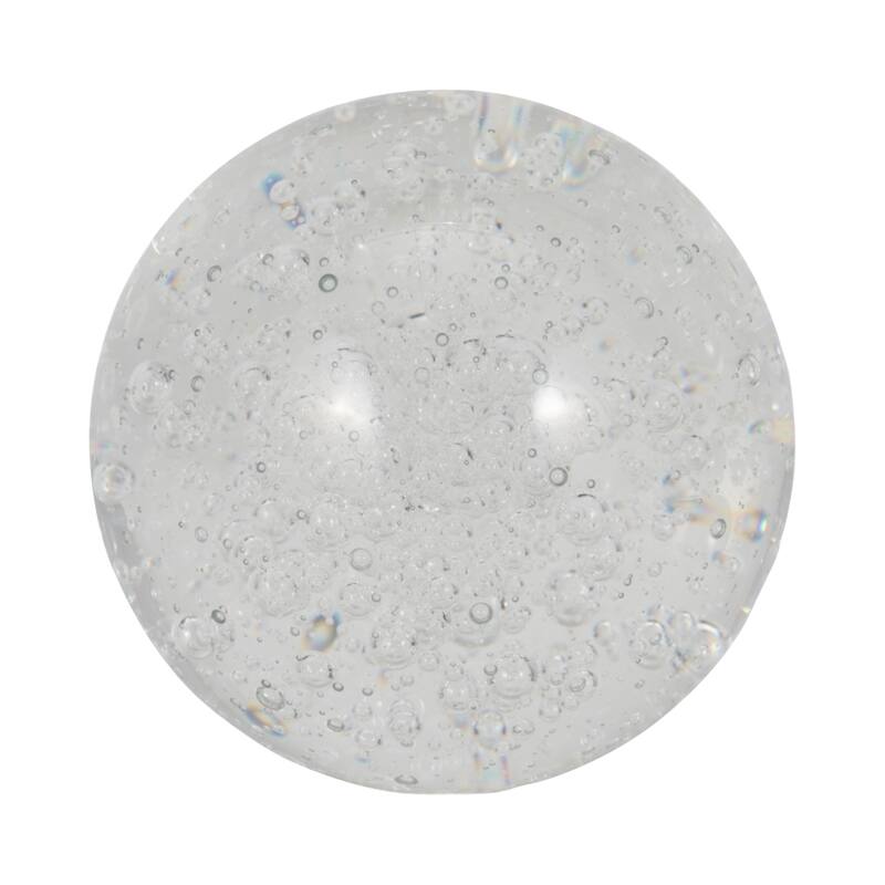 Sagebrook Home Clear Crystal Ball - Elegant Decorative Object For Home Display