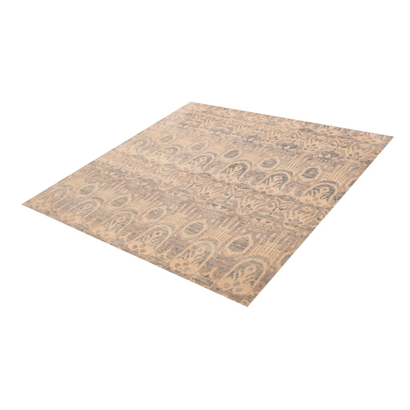ECARPETGALLERY Hand-knotted Mystique Ivory Wool Rug - 7'6 x 7'11