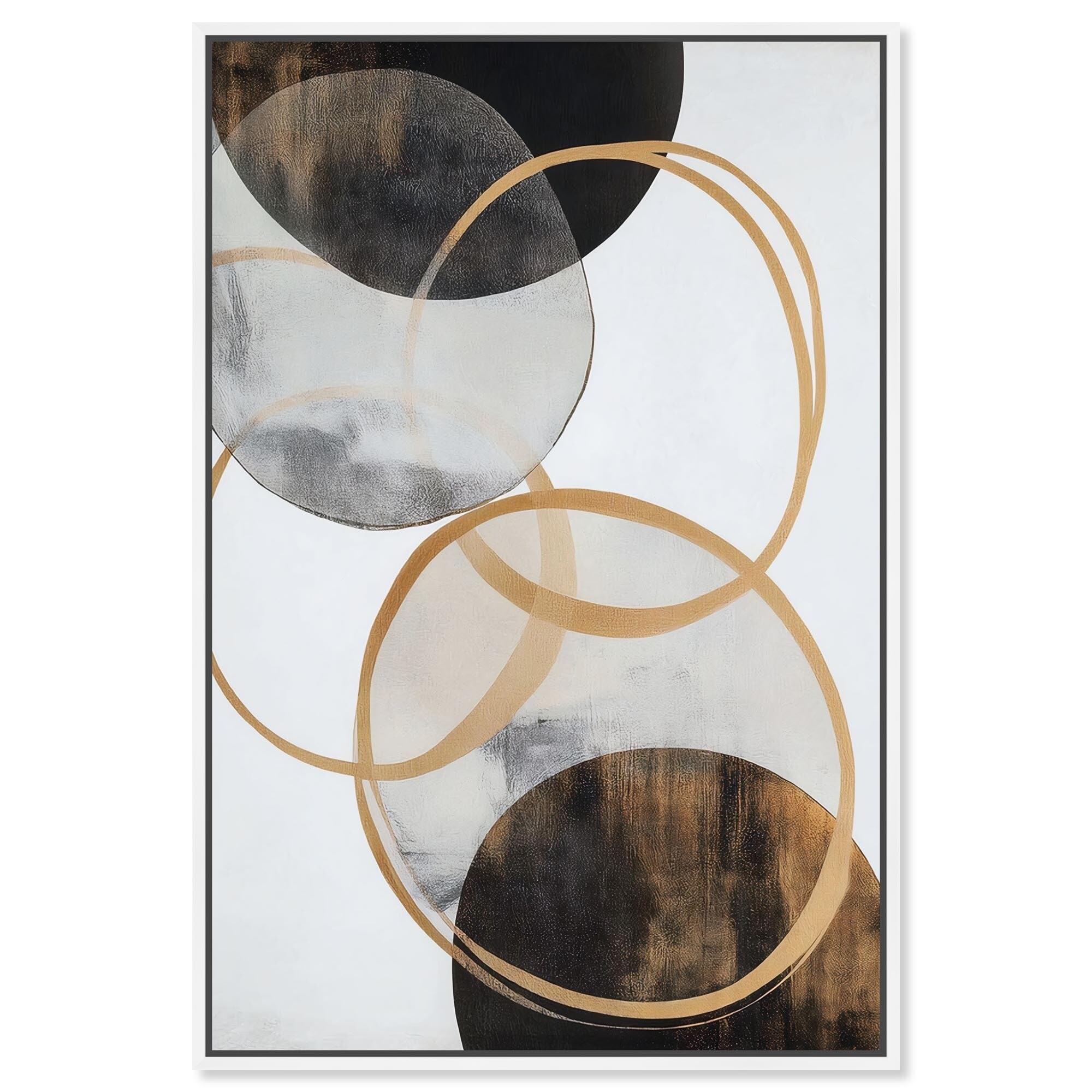 Urban Orbits I Black Art Framed Canvas Print by Art Remedy