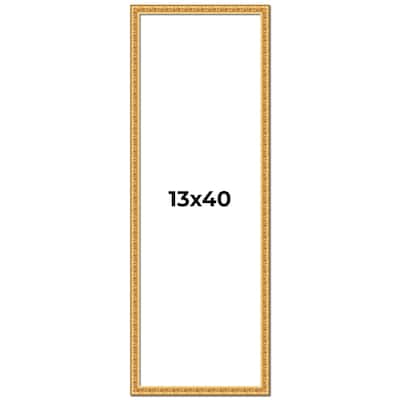 13x40 Frame Gold Real Wood Picture Frame Width 1 inches | Interior