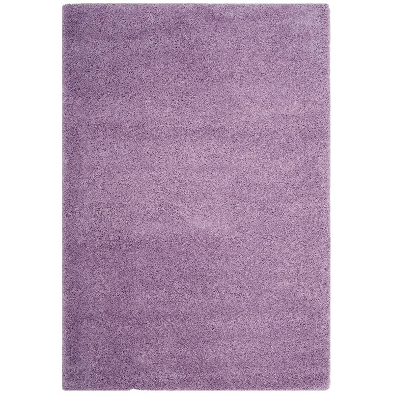 SAFAVIEH Laguna Shag Verdiana Solid Color 2-inch Thick Rug. - 4' x 6' - Lilac - Rectangle