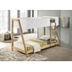 preview thumbnail 2 of 8, Wyatt Wood Twin Over Twin Bunk Bed White and Natural