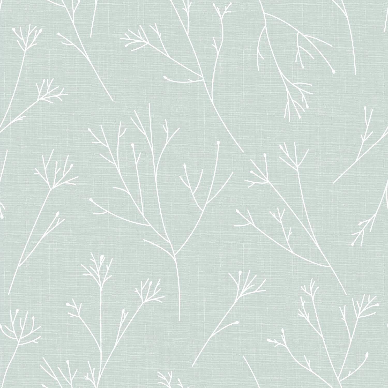 RoomMates Green & White Twigs Peel and Stick Wallpaper