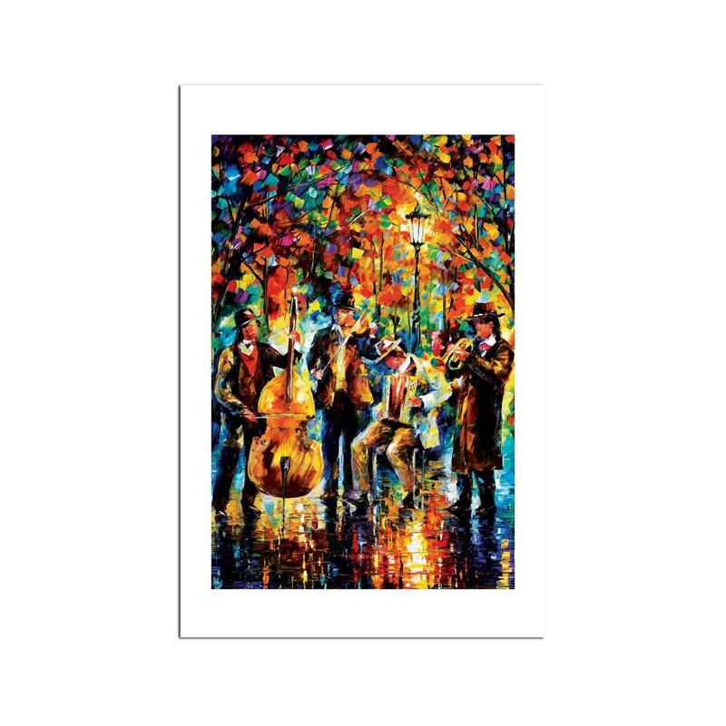 Glowing Music Fine Art Paper Print by Leonid Afremov - Multi
