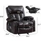 preview thumbnail 11 of 13, Faux leather manual Heated Massage Chair with Rocking