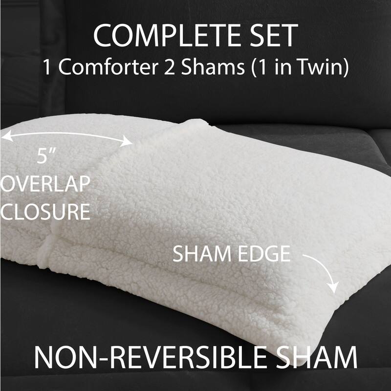 Swift Home Reversible Micromink and Sherpa Down Alternative Bedding Comforter Set