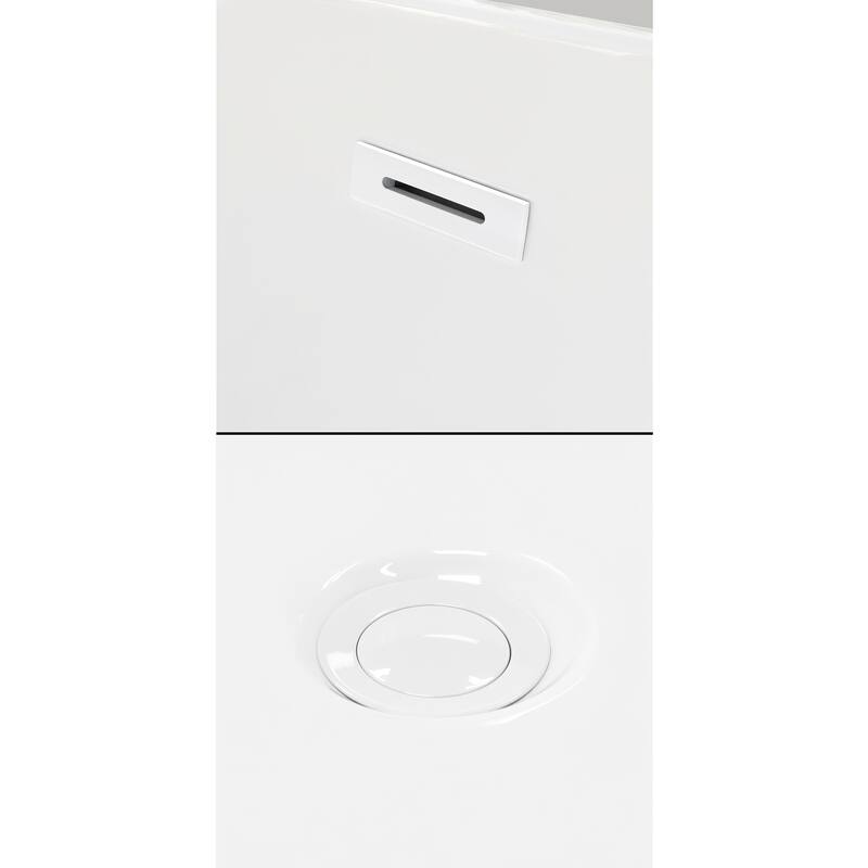 Wyndham Collection Juno 59-Inch Matte White Freestanding Tub w/ Faucet
