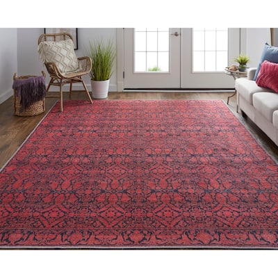 Welch Oriental Pink/Blue Area Rug