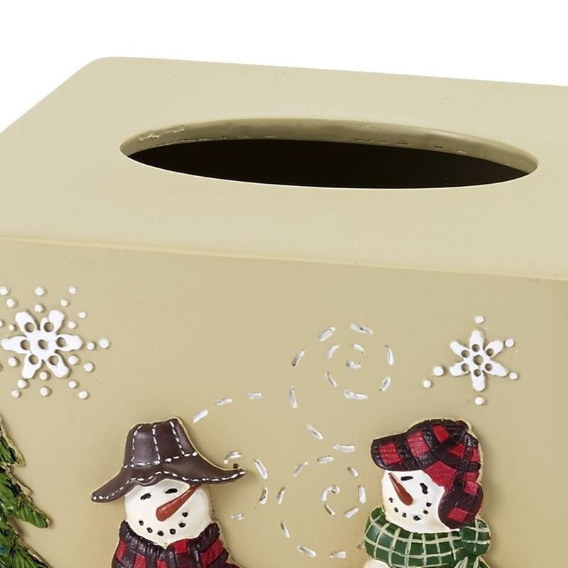 Avanti Linens Snowmen Gathering Tissue Cover - Beige - Tissue Cover