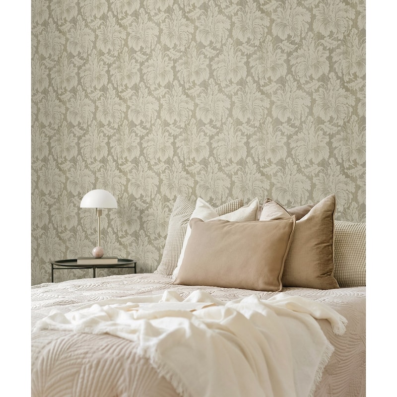 Seabrook Designs Portia Floral Unpasted Wallpaper