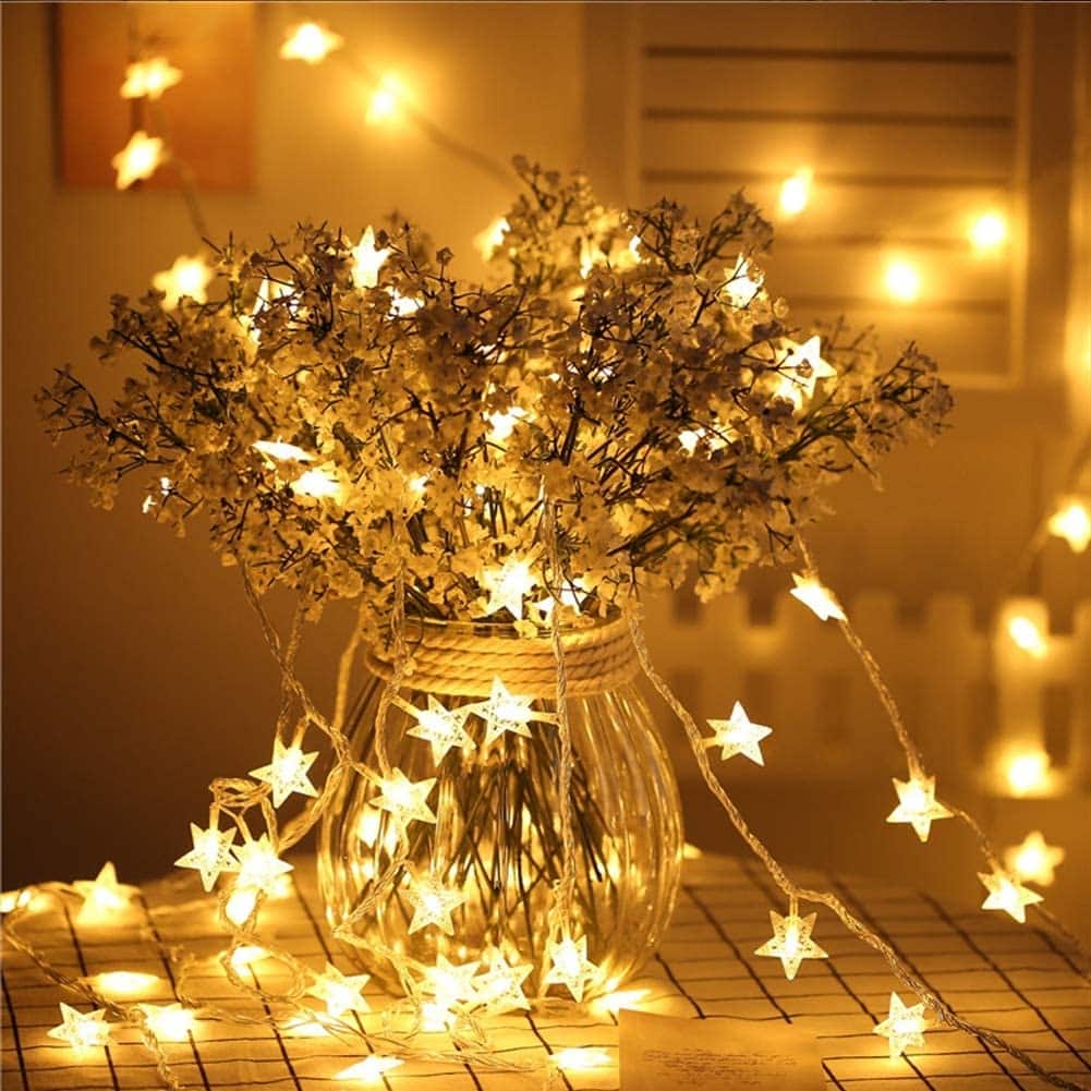 100 LED Plug in Fairy String Lights Waterproof, Warm White - Yellow ...