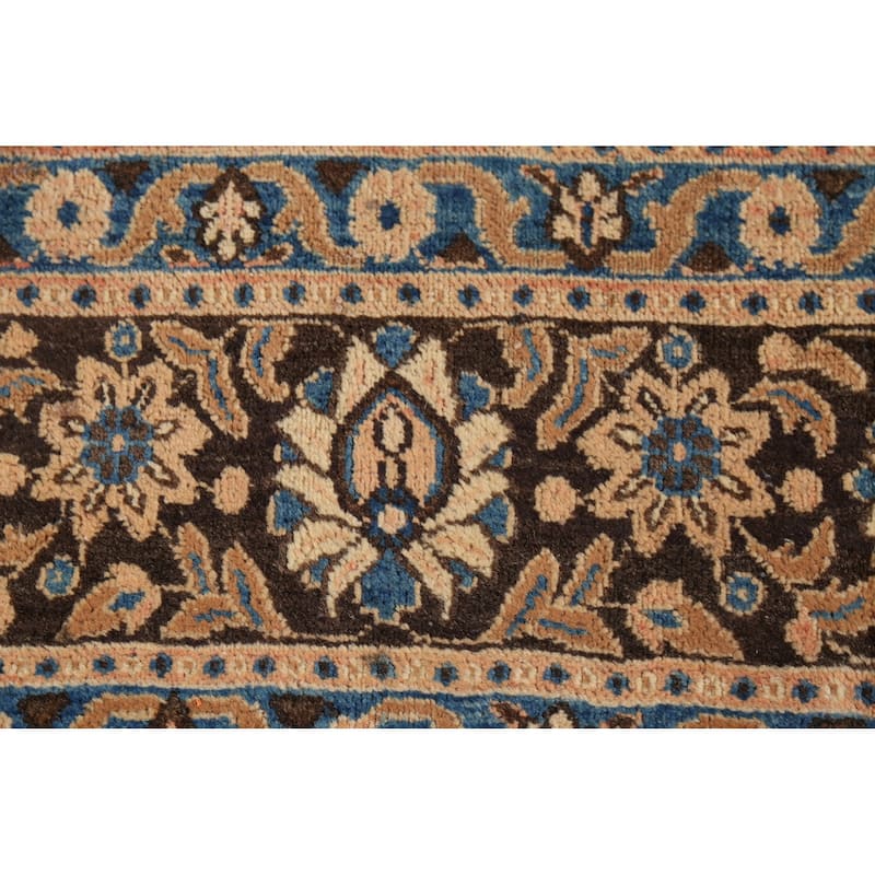 All-Over Brown Mood Persian Vintage Area Rug Handmade Wool Carpet - 8'5"x 12'0"